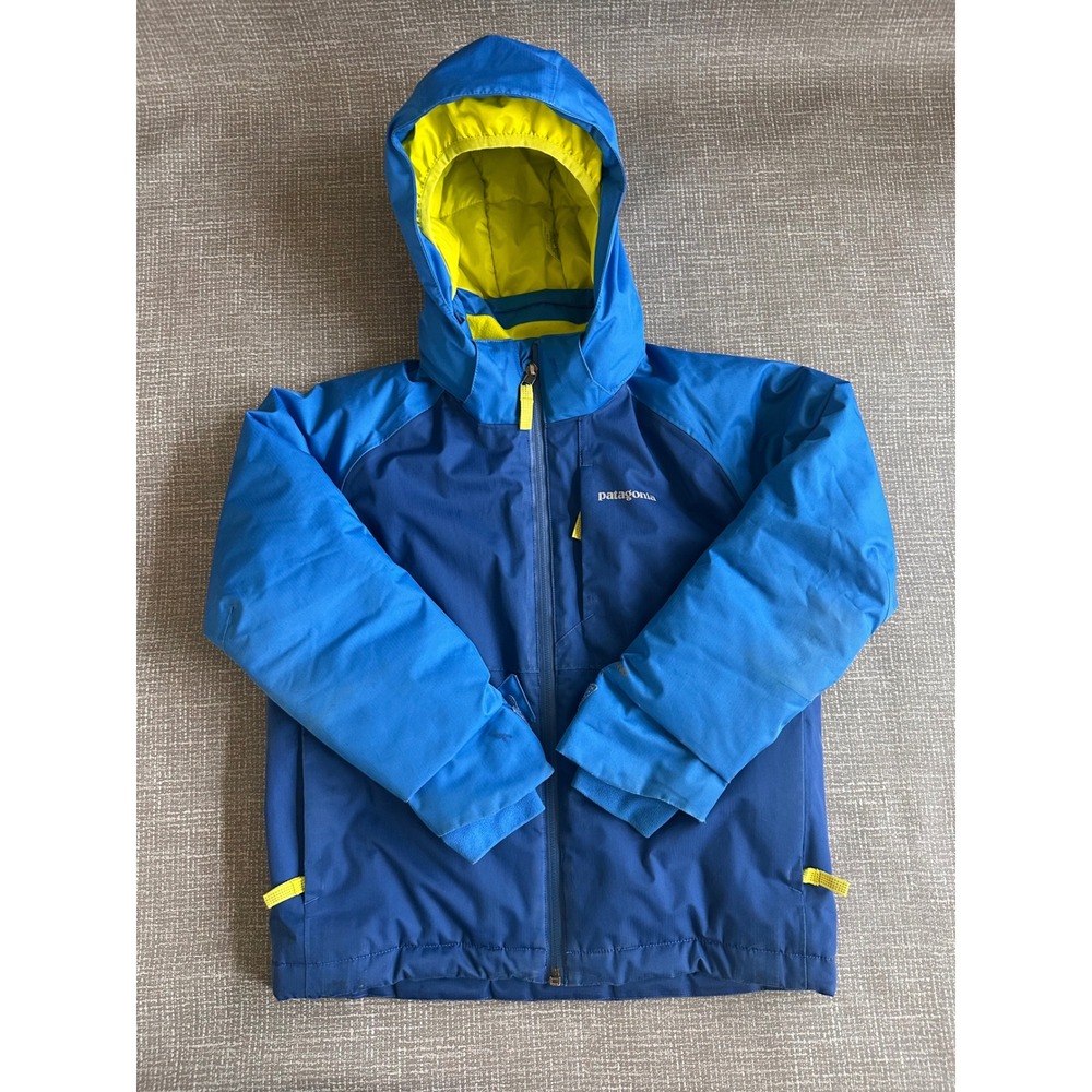 Patagonia Kids H2No Insulated Snow Jacket Blue Hooded Ski Coat s XS 5-6